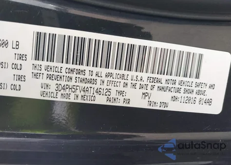 2010 Dodge Journey Sxt from USA, damaged, VIN 3D4PH5FV4AT146125